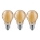 KOMPLEKTS 3x LED Spuldze CLASIC AMBER A60 E27/9W/230V 2200K - Brilagi