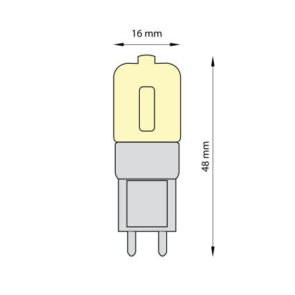 KOMPLEKTS 3x LED Spuldze ECOLINE G9/2,5W/230V 3000K - Brilagi
