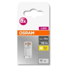 KOMPLEKTS 3x LED Spuldze G4/0,9W/12V 2700K - Osram