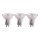 KOMPLEKTS 3x LED Spuldze GU10/4,5W/230V 4000K