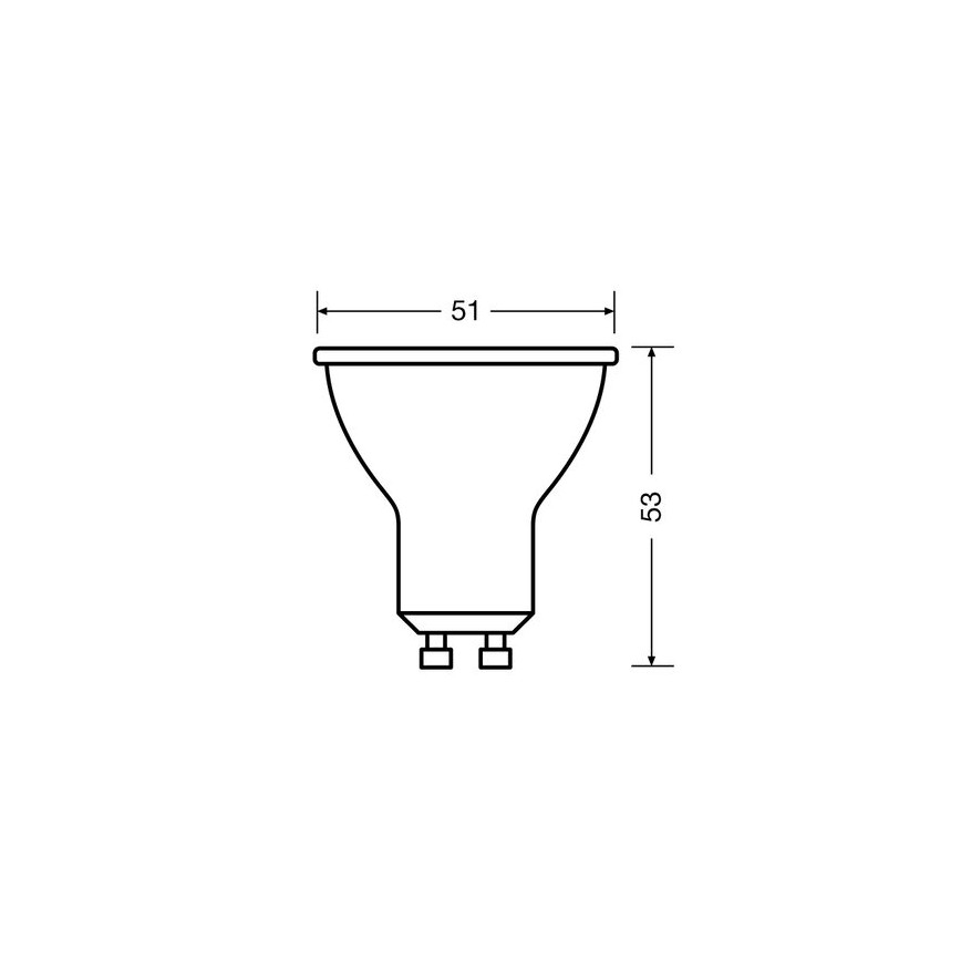 KOMPLEKTS 3x LED Spuldze PAR16 GU10/2,6W/230V 2700K - Osram