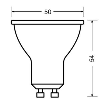 KOMPLEKTS 3x LED Spuldze PAR16 GU10/4,5W/230V 2700K - Osram