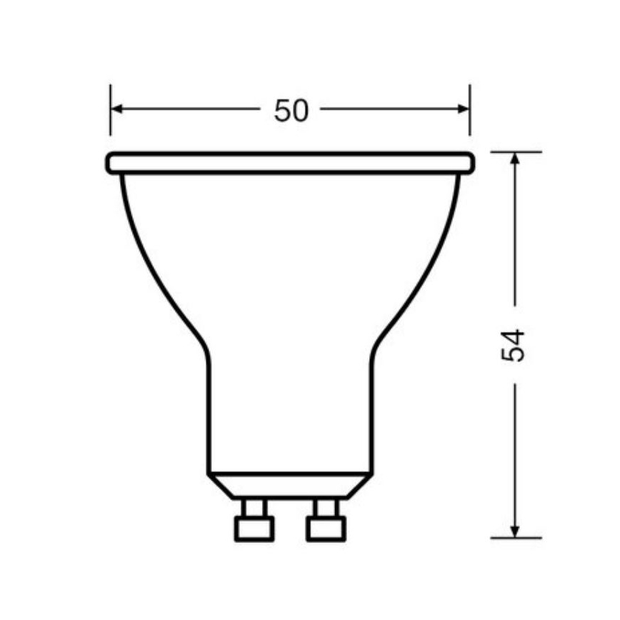 KOMPLEKTS 3x LED Spuldze PAR16 GU10/4,5W/230V 2700K - Osram