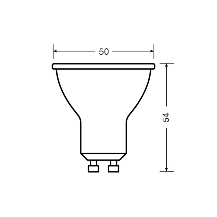 KOMPLEKTS 3x LED Spuldze PAR16 GU10/4,5W/230V 6500K 120° - Osram