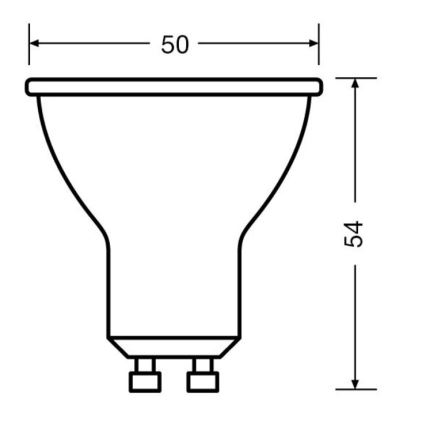 KOMPLEKTS 3x LED Spuldze PAR16 GU10/6,9W/230V 2700K 36° - Osram