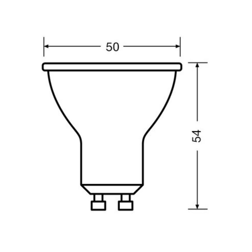 KOMPLEKTS 3x LED Spuldze PAR16 GU10/6,9W/230V 4000K - Osram