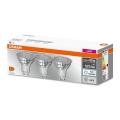 KOMPLEKTS 3x LED Spuldze PAR16 GU10/6,9W/230V 6500K - Osram