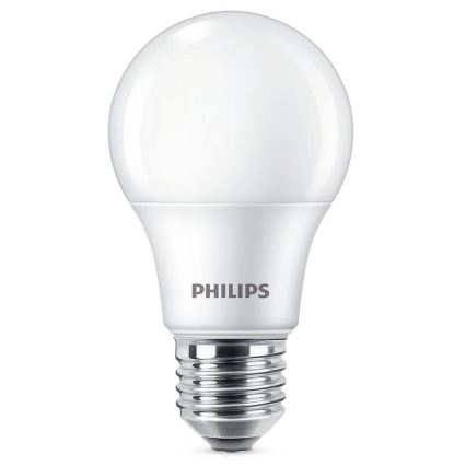 KOMPLEKTS 3x LED Spuldze Philips A60 E27/8W/230V 6500K