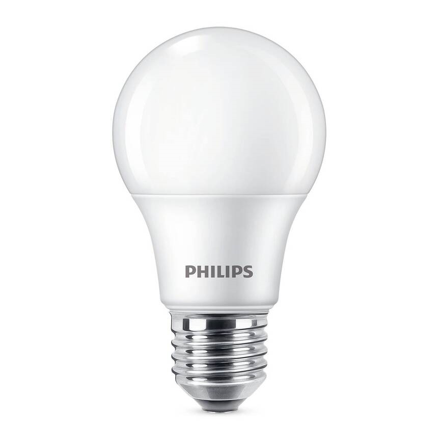KOMPLEKTS 3x LED Spuldze Philips A60 E27/8W/230V 6500K