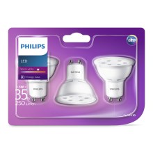 KOMPLEKTS 3x LED Spuldze Philips GU10/3.5W/230V 2,700K