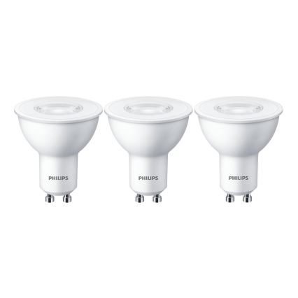 KOMPLEKTS 3x LED Spuldze Philips GU10/4,7W/230V 2700K
