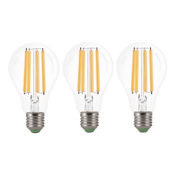 KOMPLEKTS 3x LED Spuldze VINTAGE A60 E27/9W/230V 3000K - Brilagi