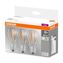 KOMPLEKTS 3x LED spuldze VINTAGE E27/7W/230V 2700K - Osram