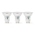 Komplekts 3x LED spuldzes GU10/4,5W/230V 2700K