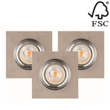 KOMPLEKTS 3x LED Suspended lampa VITAR 1xGU10/5W/230V betons - FSC sertificēts