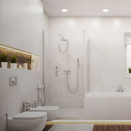 Komplekts 3x LED vannas istabas iebūvējamie griestu gaismekļi LED/6W/230V 3000K IP44 balti