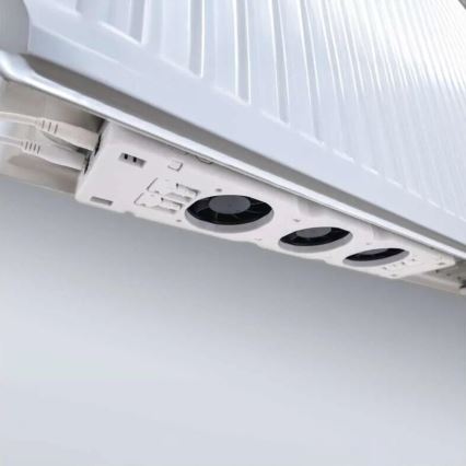 KOMPLEKTS 3x Radiatora ventilators 5/230V balta