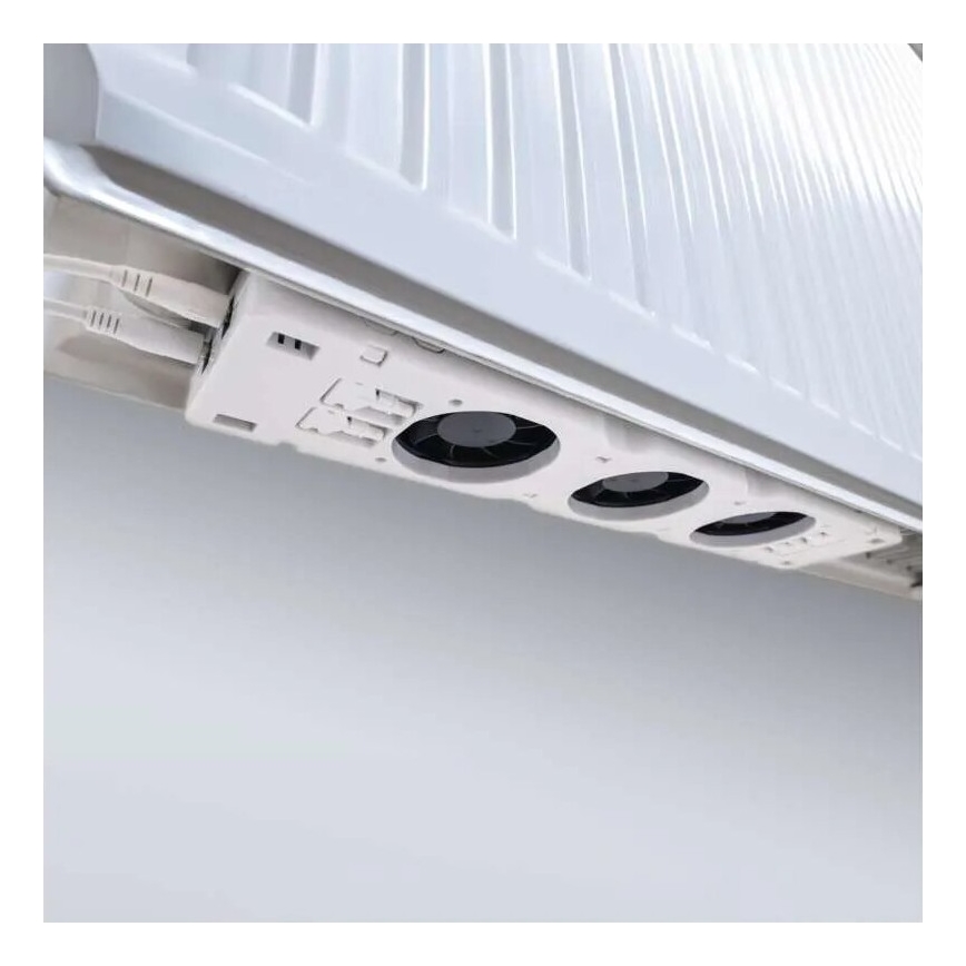 KOMPLEKTS 3x Radiatora ventilators 5/230V balta
