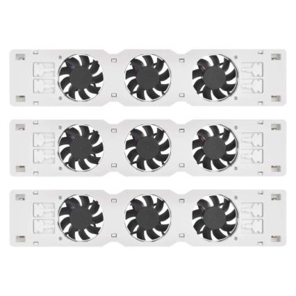 KOMPLEKTS 3x Radiatora ventilators 5/230V balta