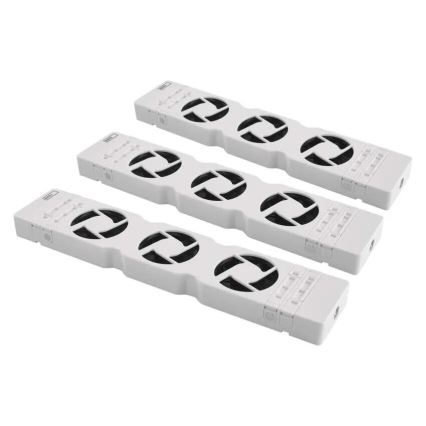 KOMPLEKTS 3x Radiatora ventilators 5/230V balta