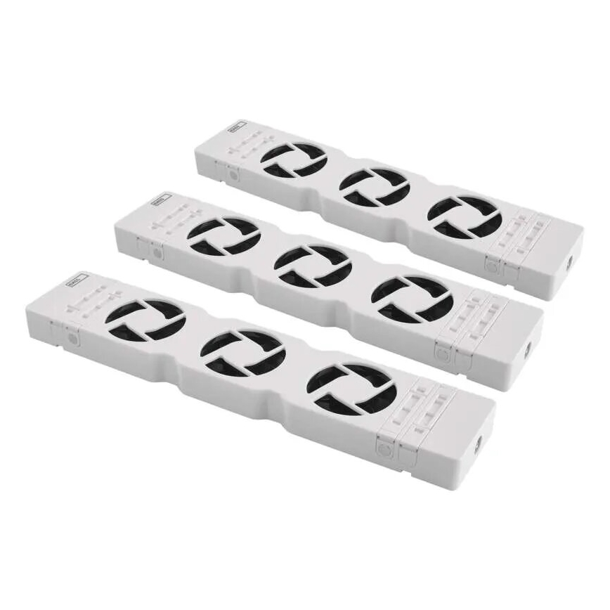 KOMPLEKTS 3x Radiatora ventilators 5/230V balta