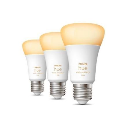 Komplekts 3x regulējamas LED spuldzes Philips Hue WHITE AMBIANCE A60 E27/6W/230V 2200-6500K