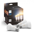 Komplekts 3x regulējamas LED spuldzes Philips Hue WHITE AMBIANCE A60 E27/6W/230V 2200-6500K