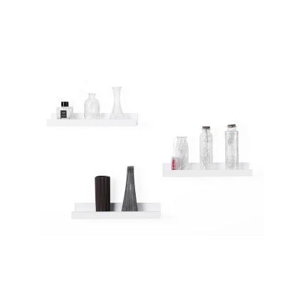 Komplekts 3x sienas plaukti SHELFY, balti