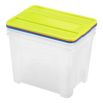 KOMPLEKTS 3x Uzglabāšanas kaste TEX BOX 21 l