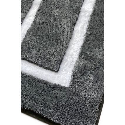 KOMPLEKTS 3x Vannas istabas paklājs 60/60/100 cm antracīta