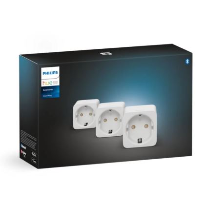 KOMPLEKTS 3x Viedā kontaktligzda Philips Hue Viedā spraudnis EU SCHUKO