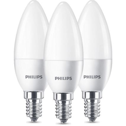 KOMPLEKTS 3xLED Spuldze Philips E14/5,5W/230V 2700K