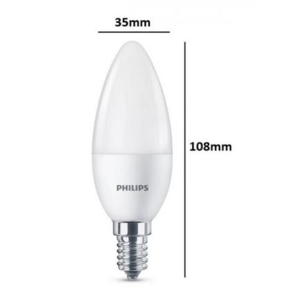 KOMPLEKTS 3xLED Spuldze Philips E14/5,5W/230V 2700K