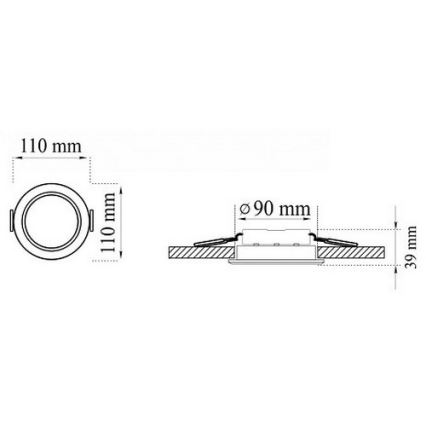 KOMPLEKTS 3xLED Vannas istabas iebūvējams gaismeklis MIRO LED/6W/230V IP44