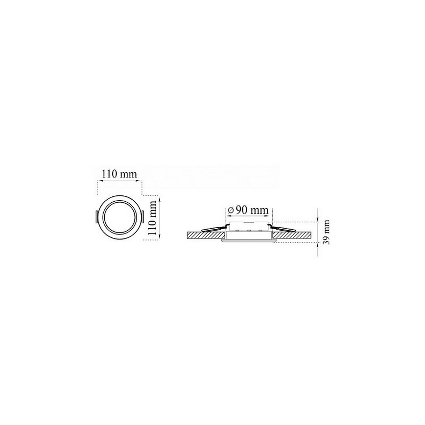KOMPLEKTS 3xLED Vannas istabas iebūvējams gaismeklis MIRO LED/6W/230V IP44