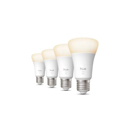 Komplekts: 4 x dimmējamas LED spuldzes Philips Hue WHITE E27/7W/230V 2700K