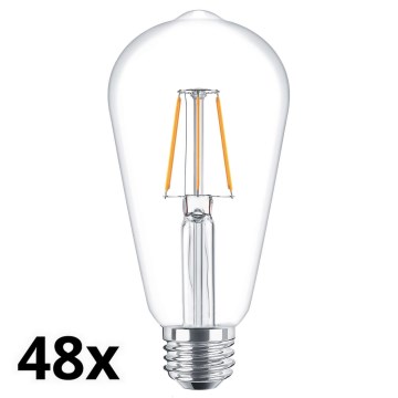 KOMPLEKTS 48x LED Spuldze VINTAGE ST64 E27/4,3W/230V 2700K