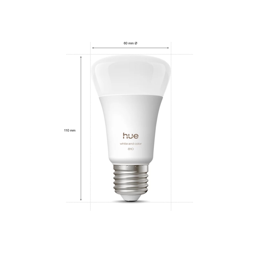 Komplekts 4x dimējamās LED spuldzes Philips Hue WHITE AND COLOR AMBIANCE E27/6W/230V 1000-20000K