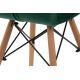 KOMPLEKTS 4x Ēdamistabas krēsls TRIGO 74x48 cm gaiši zaļa/dižskābardis