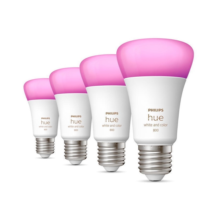 KOMPLEKTS 4x LED Aptumšojama spuldze Philips Hue White And Color Ambience E27/6,5W/230V 2000-6500K