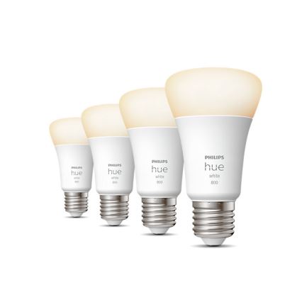 KOMPLEKTS 4x LED Aptumšojama spuldze Philips Hue WHITE A60 E27/9W/230V 2700K