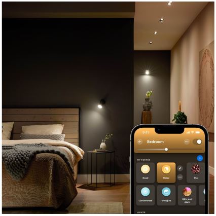 Komplekts 4x LED spuldzes ar regulējamu spilgtumu Philips Hue WHITE AMBIANCE GU5,3/MR16/5,1W/12V 2200-6500K