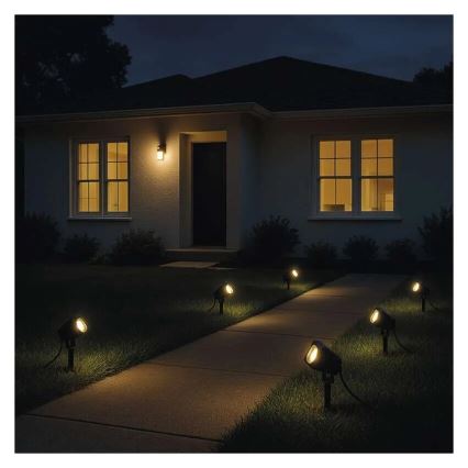 KOMPLEKTS 4x LED RGBIC Aptumšojama āra lampa LED/7W/230V 3000-6500K IP65 Wi-Fi Tuya