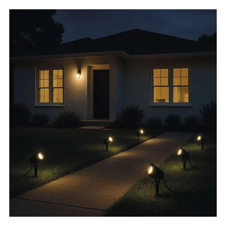 KOMPLEKTS 4x LED RGBIC Aptumšojama āra lampa LED/7W/230V 3000-6500K IP65 Wi-Fi Tuya