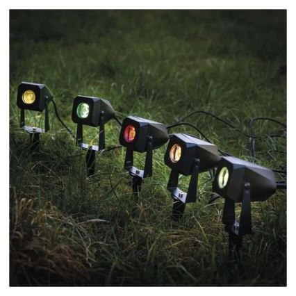 KOMPLEKTS 4x LED RGBIC Aptumšojama āra lampa LED/7W/230V 3000-6500K IP65 Wi-Fi Tuya