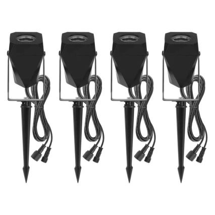 KOMPLEKTS 4x LED RGBIC Aptumšojama āra lampa LED/7W/230V 3000-6500K IP65 Wi-Fi Tuya