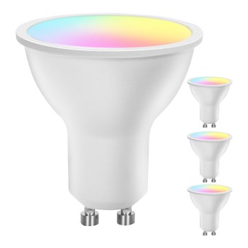 Komplekts 4x LED RGBW Smart aptumšojamās spuldzes GU10/4,9W/230V 2700-6500K - Aigostar