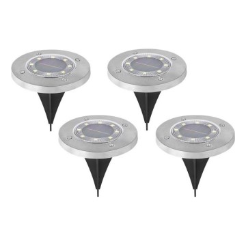 Komplekts 4x LED saules lampas CLAVO LED/1xAAA 4000K IP44 300 mAh