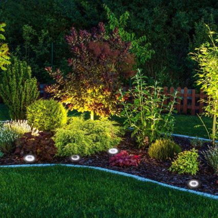 Komplekts 4x LED saules lampas CLAVO LED/1xAAA 4000K IP44 300 mAh