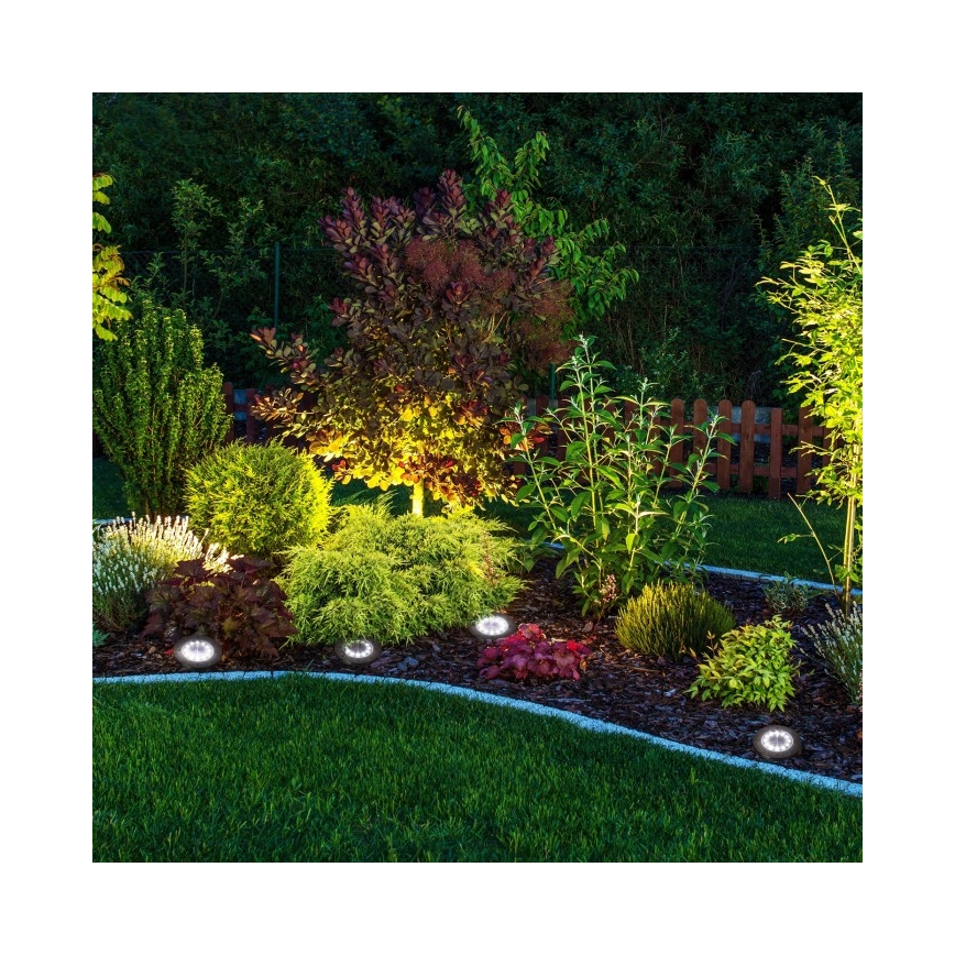 Komplekts 4x LED saules lampas CLAVO LED/1xAAA 4000K IP44 300 mAh